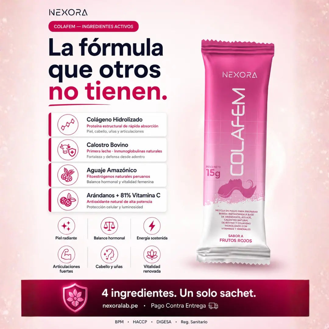 COLAFEM - Colágeno Hidrolizado con Aguaje y Calostro Bovino