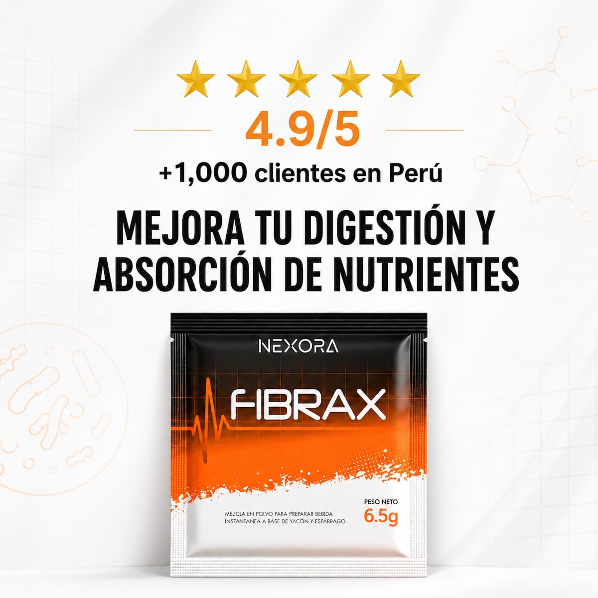 FIBRAX - Tratamiento Digestivo Avanzado con Fibra, Probióticos y Yacón